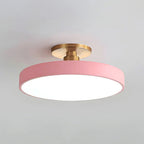 Modern Circular LED Flush Mount Ceiling Light With Iron Frame