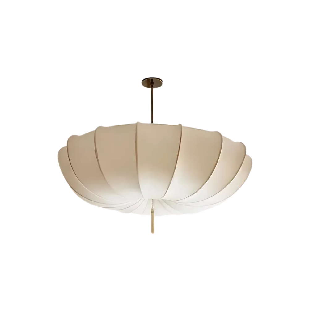 Modern Fabric Pendant Light With Drum Shade