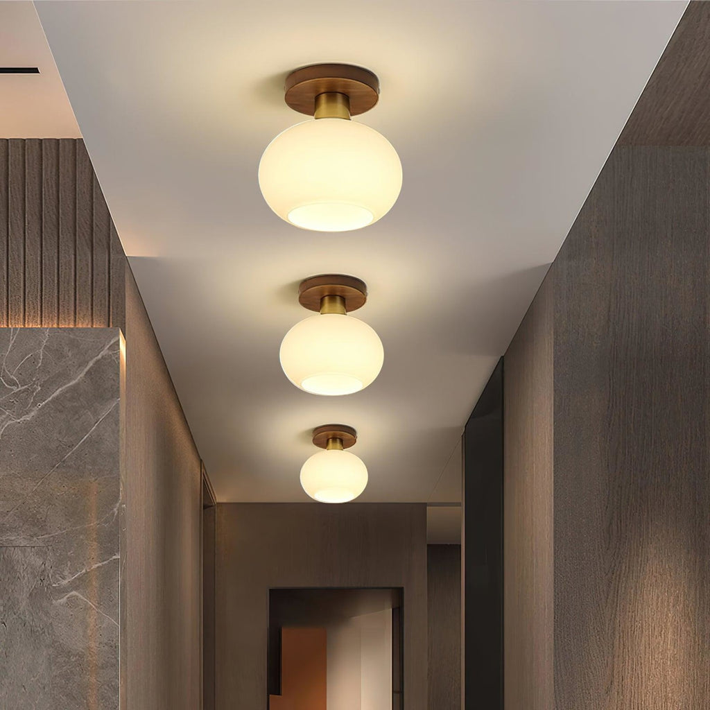 Modern Solid Wood Semi-Flush Ceiling Light for Living Room — Ashbury Home & Living