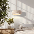 Modern Travertine Stone Pendant Light With Dimmable Remote Control — Ashbury Home & Living