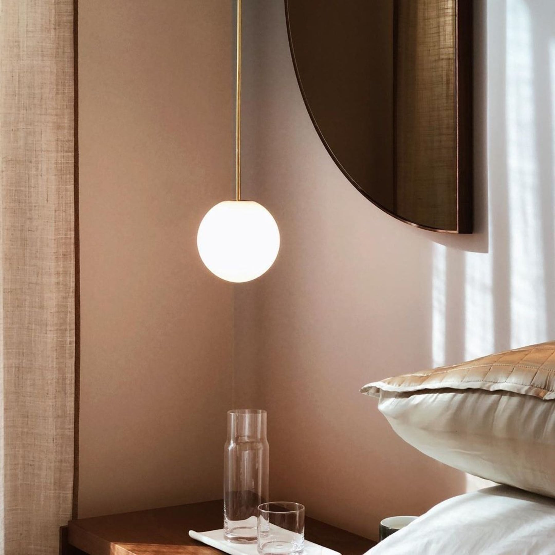 Modern Glass Pendant Light With Integrated LED for Dining Room — Ashbury Home & Living