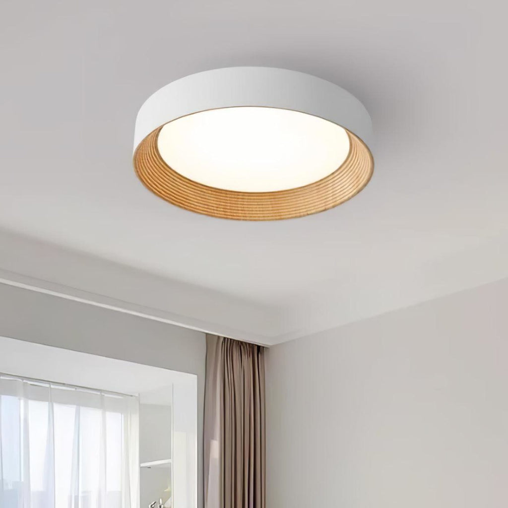 Scandinavian Wood Flush Mount Ceiling Light for Living Room — Ashbury Home & Living