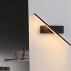 Adjustable Rotatable Linear LED Wall Light With Slim Black Backplate