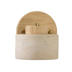 Travertine Stone LED Wall Light Sconce Hardwired with E27 Bulb for Reading