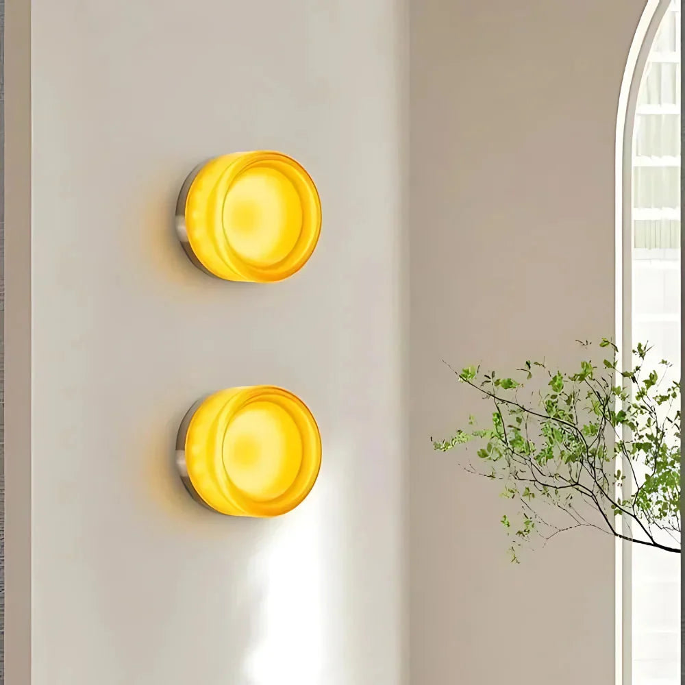 Modern Glass Wall Light With Adjustable LED Glow — Ashbury Home & Living