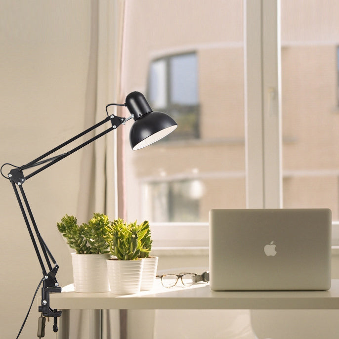 Clamp Desk Lamp Adjustable Swing Arm Metal Architect Lamp Clip On Reading Light for Desk | Bedside and Home Office