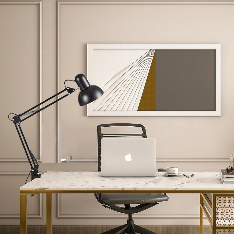 Clamp Desk Lamp Adjustable Swing Arm Metal Architect Lamp Clip On Reading Light for Desk | Bedside and Home Office