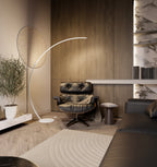 Minimalist Curved Arc floor lamp With Slim Light Bar