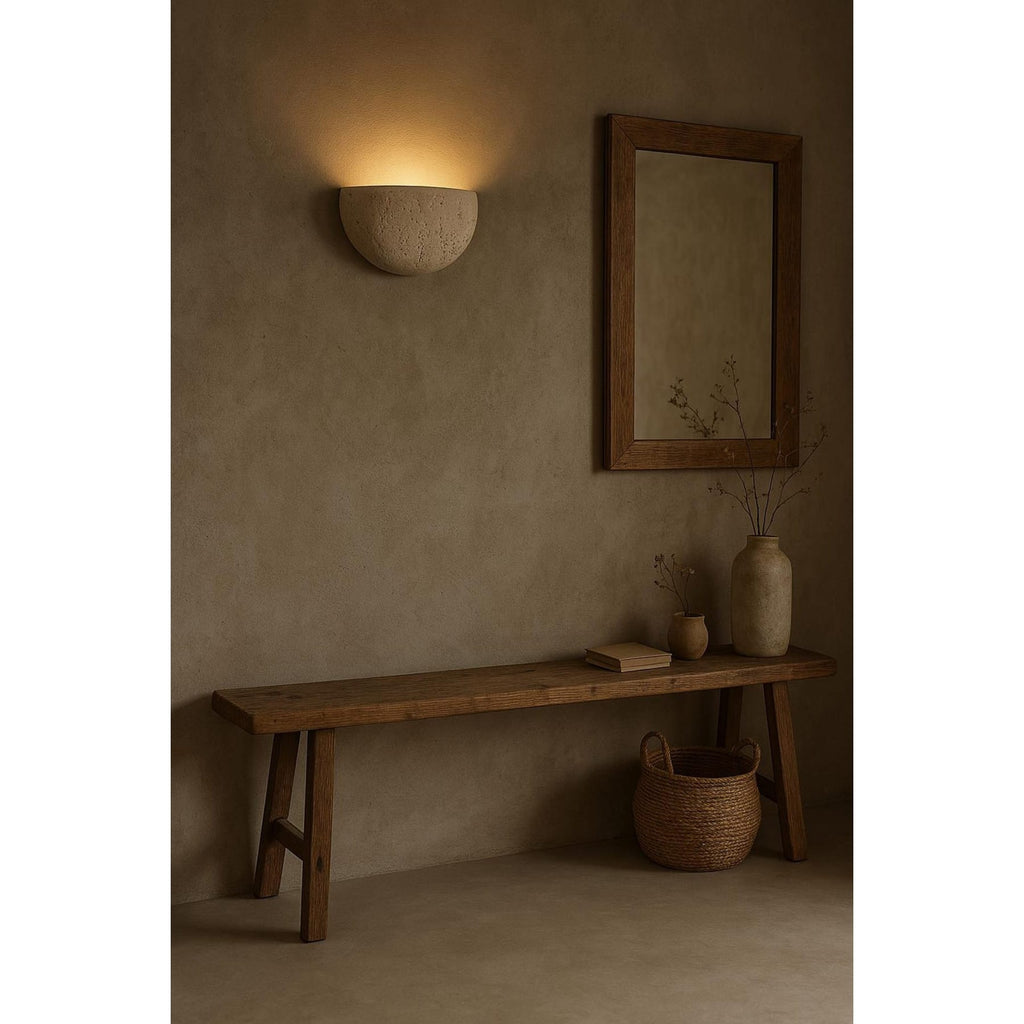 Modern Travertine Stone Wall Light for Living Room — Ashbury Home & Living