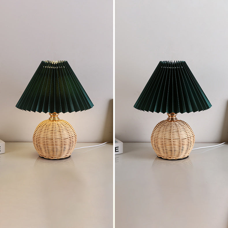 Bohemian Rattan Table Lamp With Tri-Colour Warm Light — Ashbury Home & Living