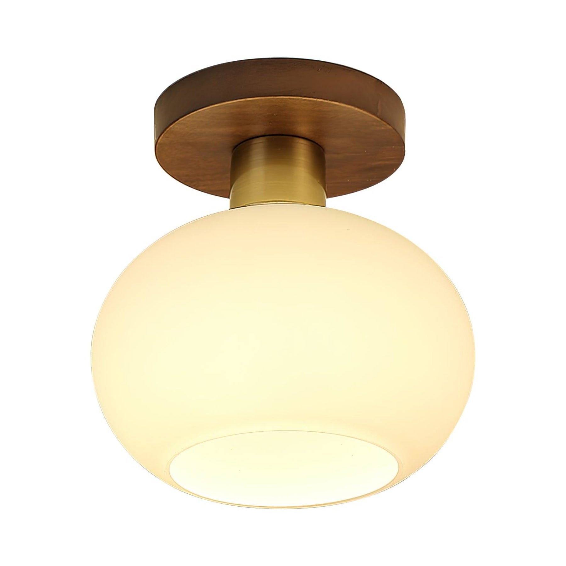 Modern Solid Wood Semi-Flush Ceiling Light for Living Room — Ashbury Home & Living