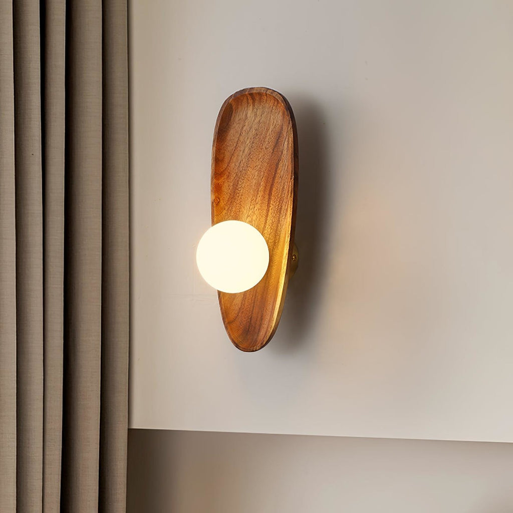 Modern Wood and Glass Wall Light for Living Room — Ashbury Home & Living