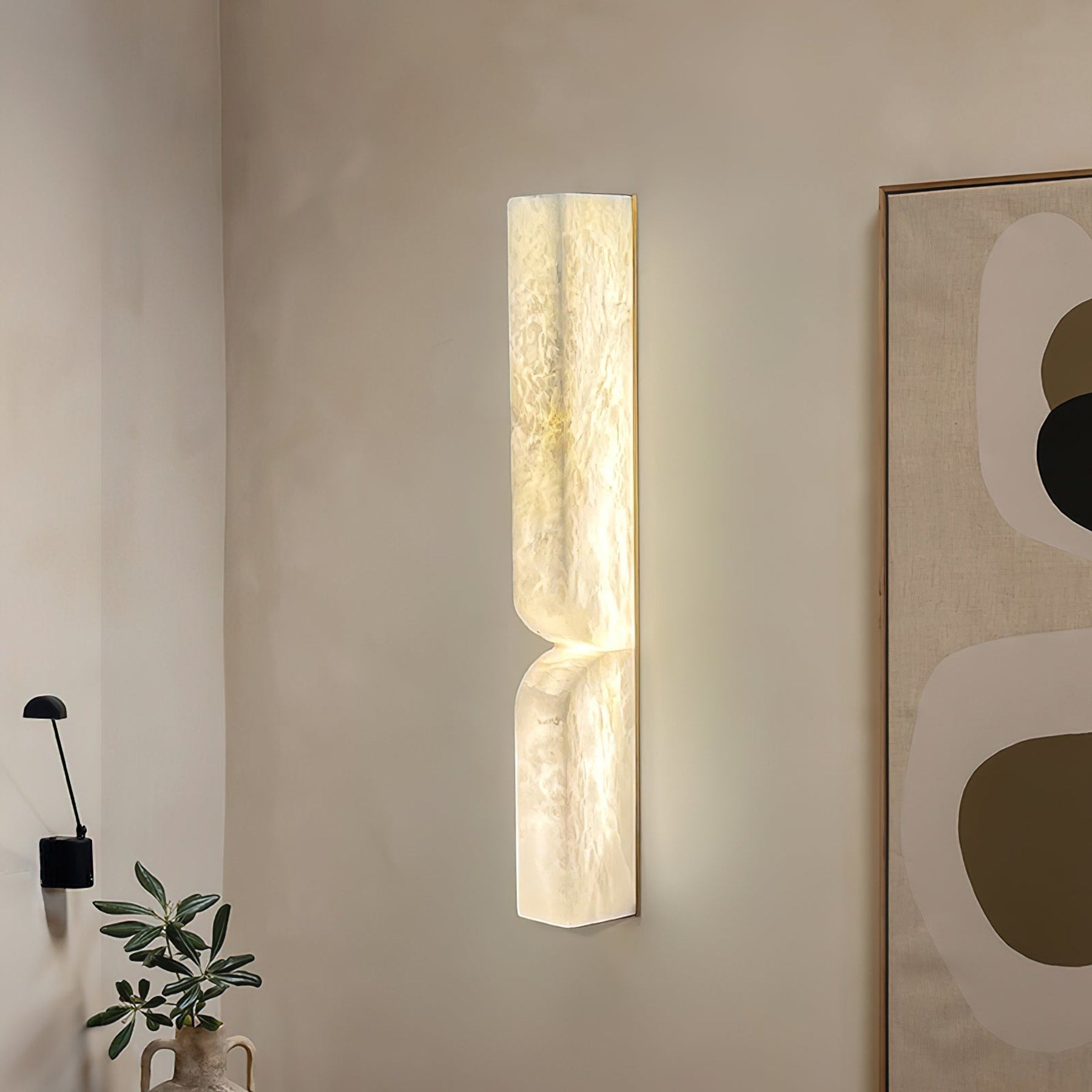 Modern Marble Wall Light With Warm LED Glow for Living Room — Ashbury Home & Living
