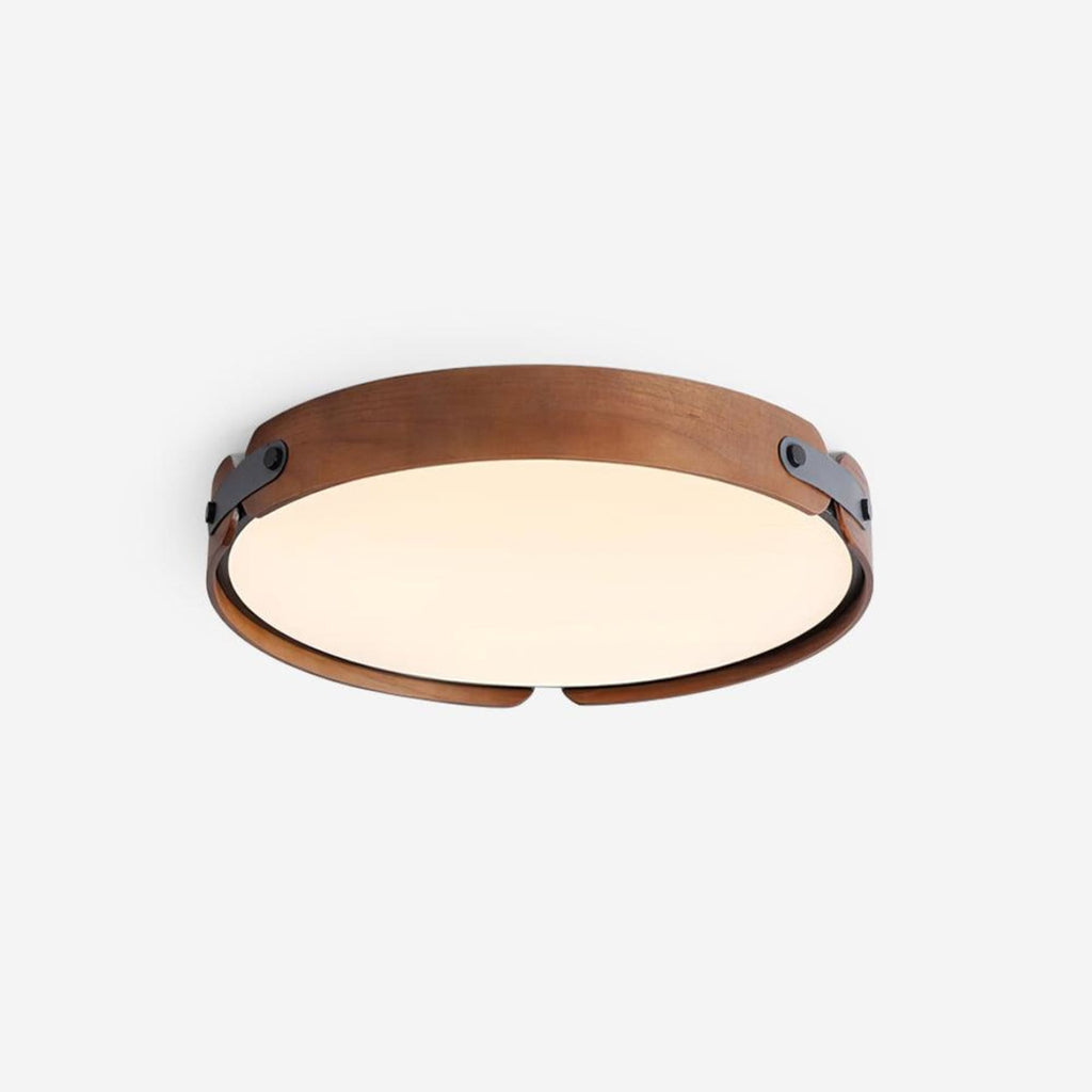 Scandinavian Wood Flush Mount Ceiling Light With Slim Low-Profile Design — Ashbury Home & Living