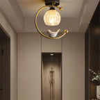 Contemporary Solid Brass Flush Mount Ceiling Light — Ashbury Home & Living