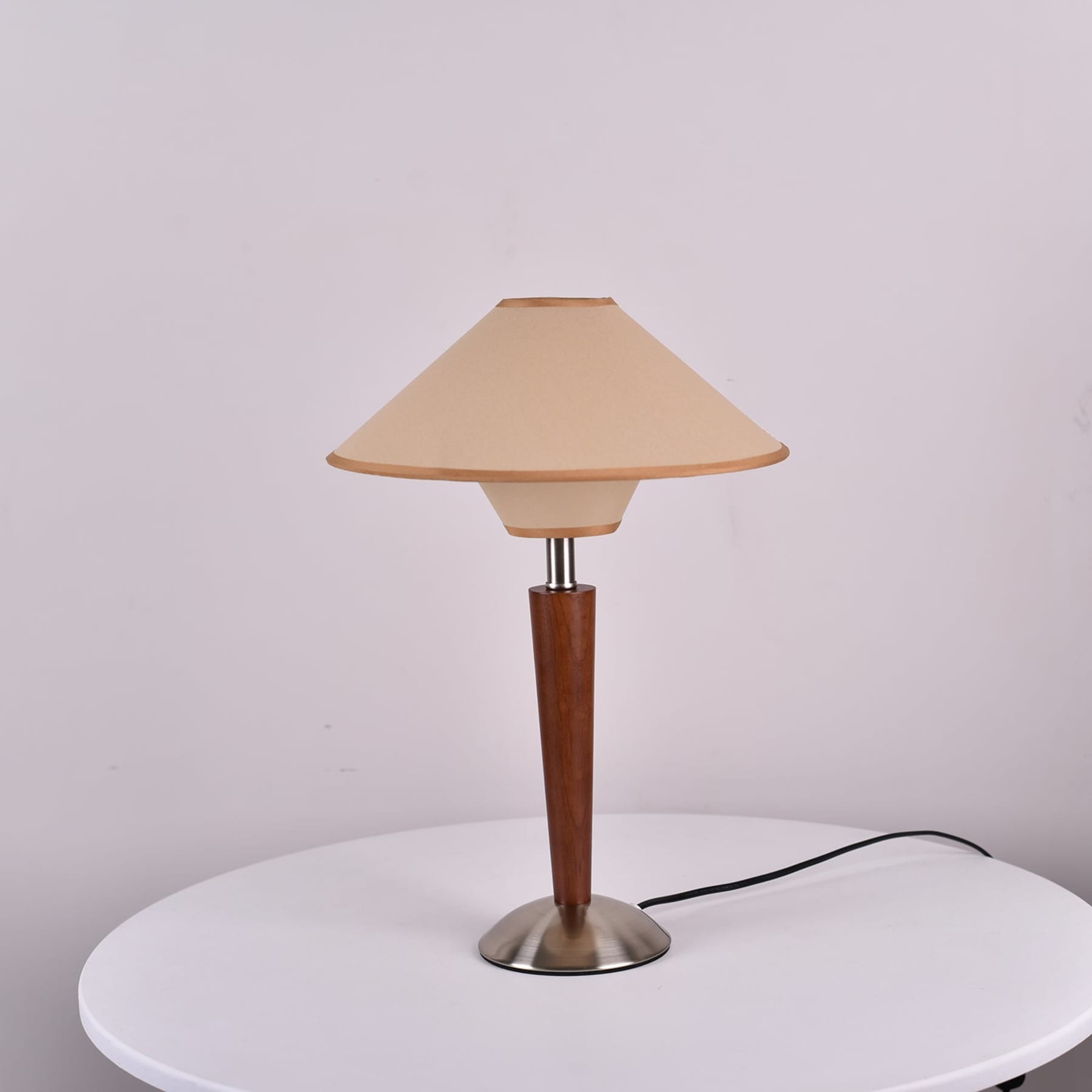 Modern Wood Table Lamp With Fabric Shade for Living Room — Ashbury Home & Living