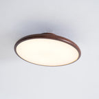 Scandinavian Wood-Effect Flush Mount Ceiling Light With Tri-Colour Glow — Ashbury Home & Living
