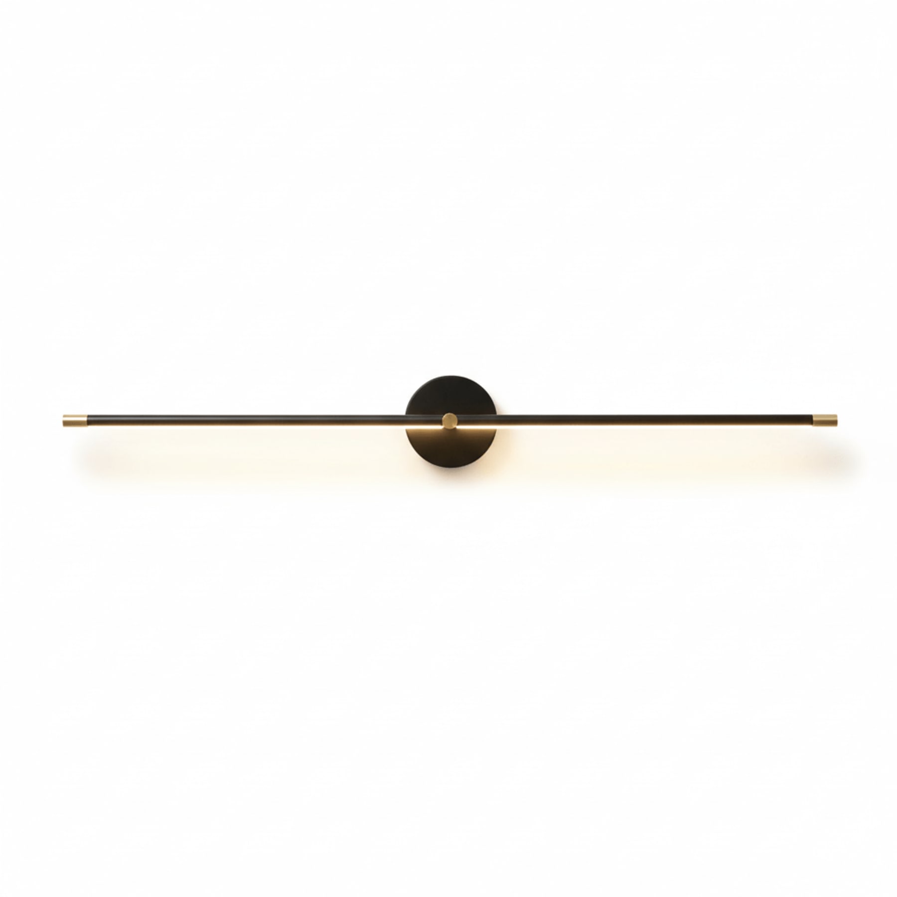 Minimalist Metal Linear Wall Light With Warm LED Glow in Black — Ashbury Home & Living