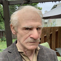 Realistic Old Man Mask Latex Halloween Mask for Adults Full Head Creepy Face Mask with Movable Mouth for Fancy Dress | Cosplay and Parties