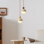 Contemporary Travertine Stone Pendant Light With Dimmable Glow — Ashbury Home & Living