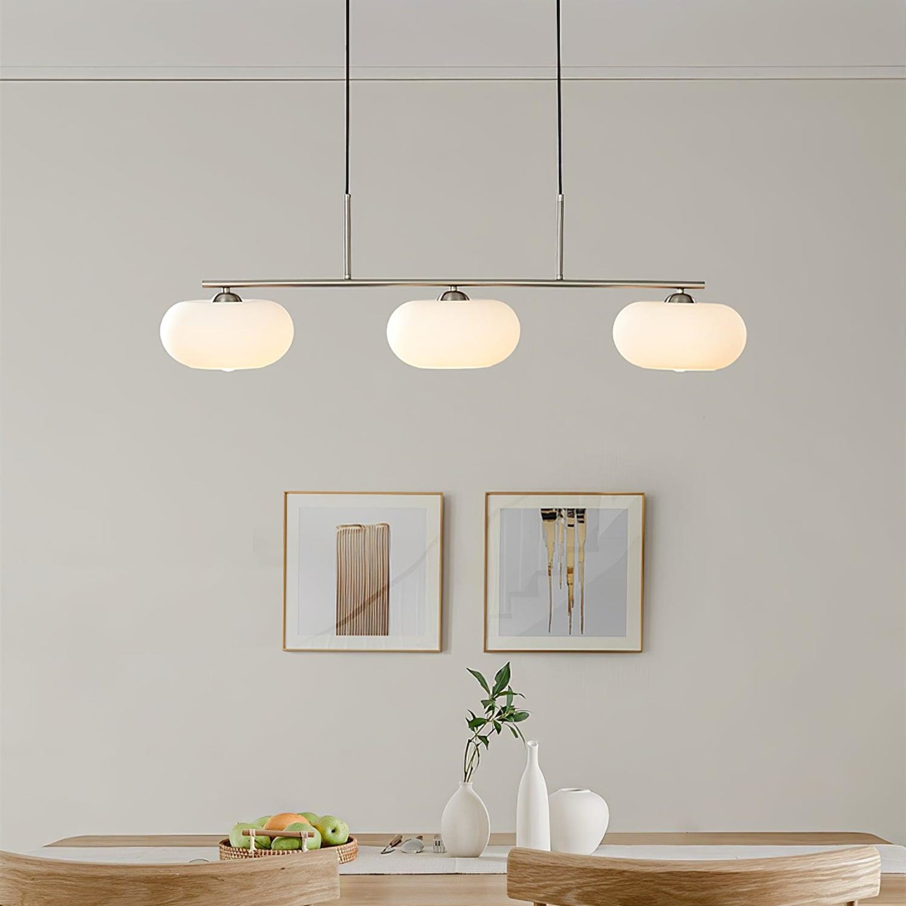 Modern Glass Pendant Light With Tri-Colour LED Glow — Ashbury Home & Living