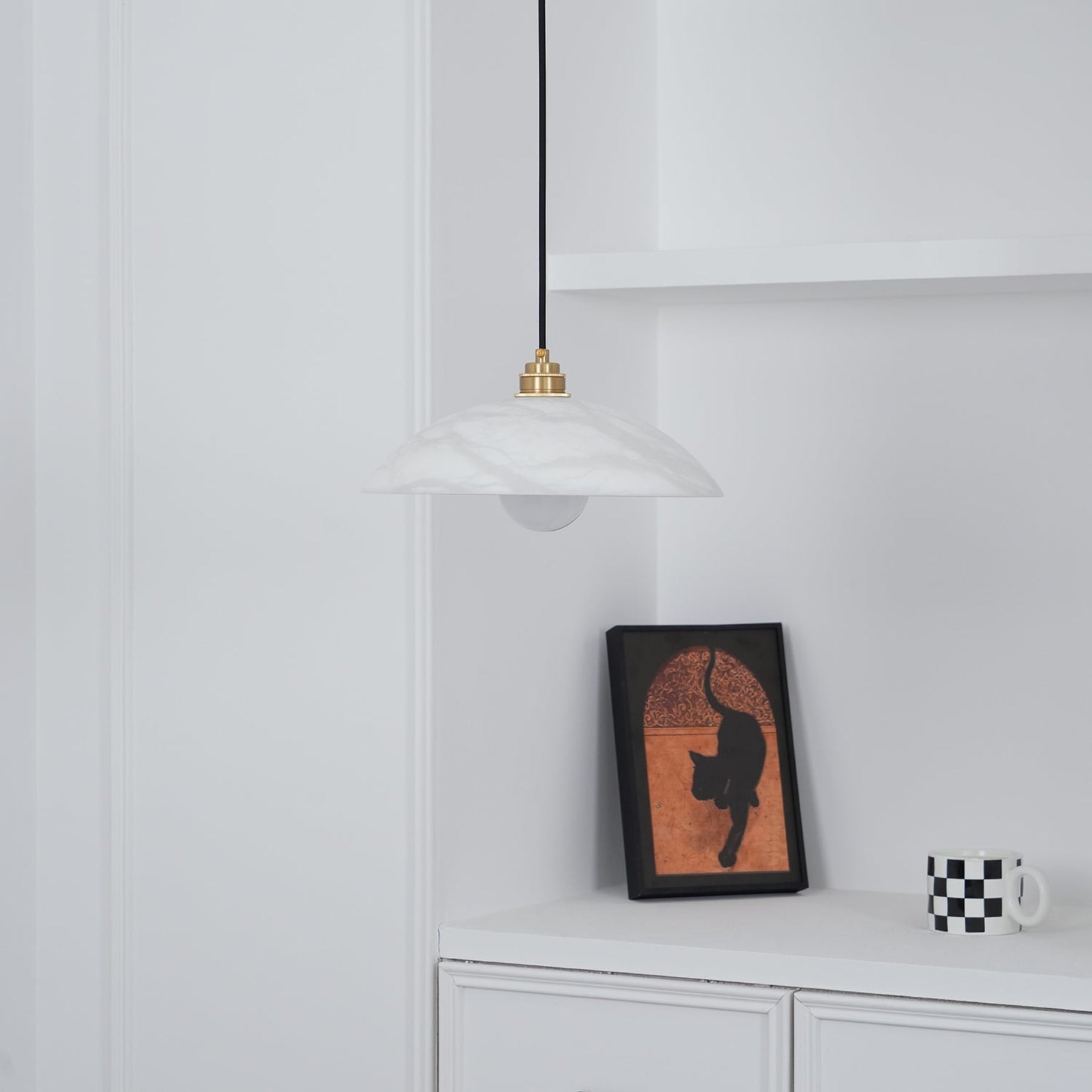 Modern Marble and Copper Pendant Light for Dining Room — Ashbury Home & Living