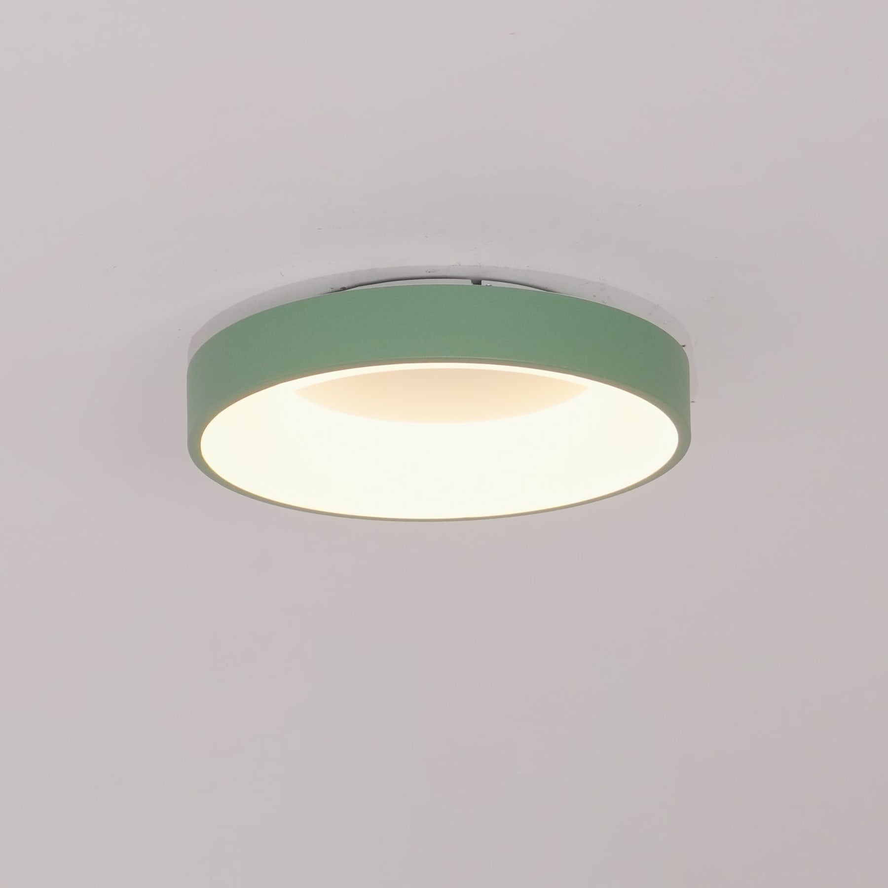 Modern Wrought Iron Flush Mount Ceiling Light With Tri-Colour LED Glow — Ashbury Home & Living