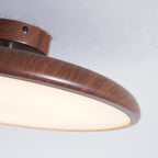 Scandinavian Wood-Effect Flush Mount Ceiling Light With Tri-Colour Glow — Ashbury Home & Living