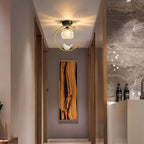 Contemporary Solid Brass Flush Mount Ceiling Light — Ashbury Home & Living