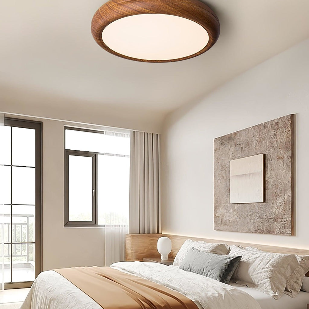 Scandinavian Wood Flush Mount Ceiling Light for Living Room — Ashbury Home & Living