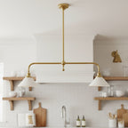 Modern Brass Pendant Light With Ceramic Shades for Dining Room — Ashbury Home & Living