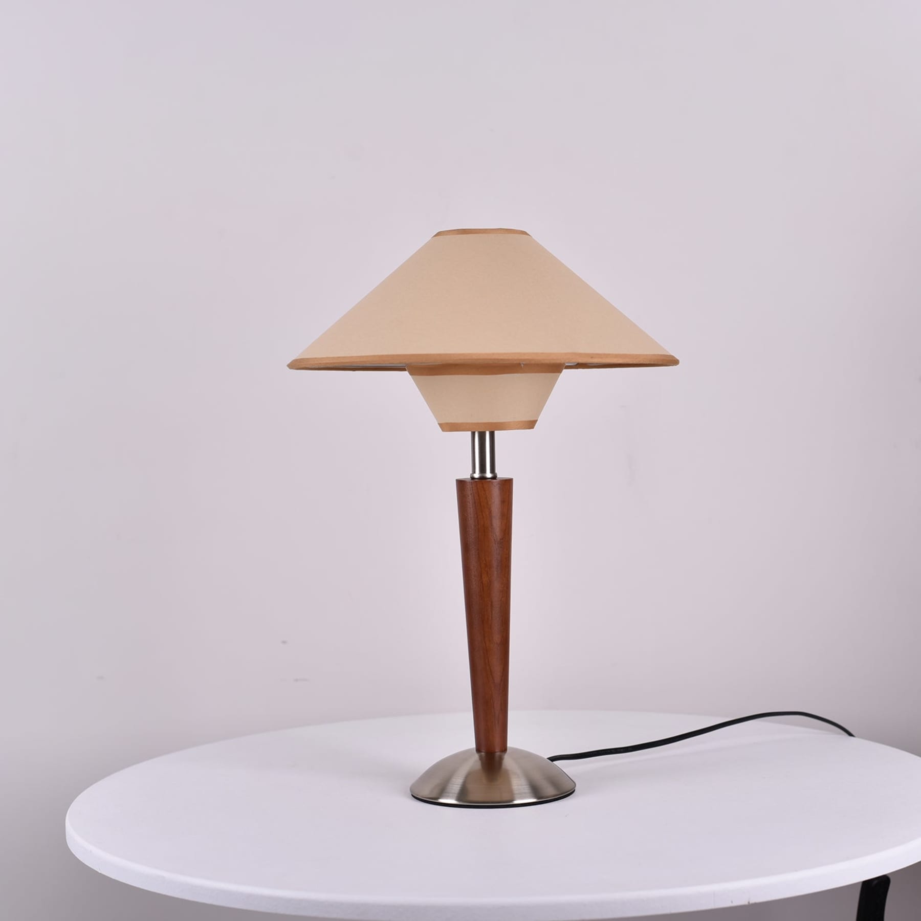 Modern Wood Table Lamp With Fabric Shade for Living Room — Ashbury Home & Living