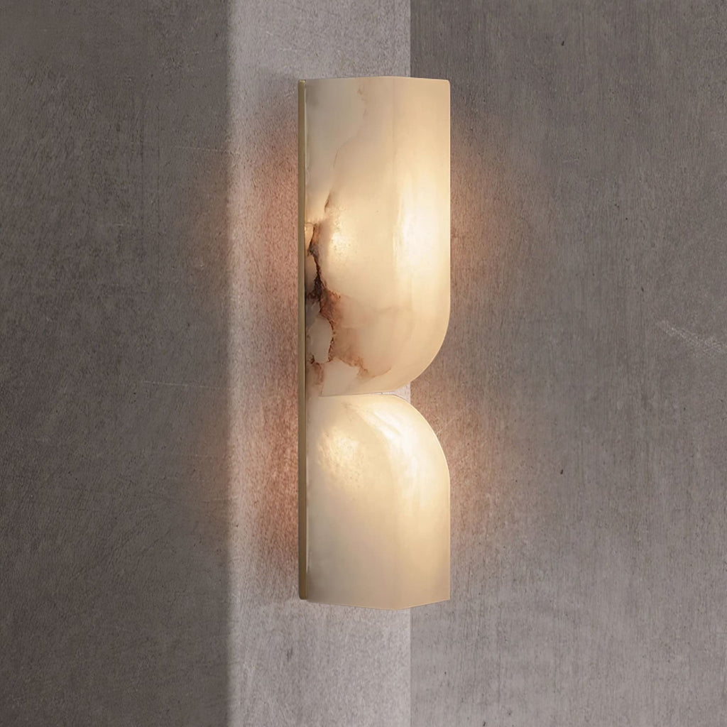 Modern Marble Wall Light With Warm LED Glow for Living Room — Ashbury Home & Living