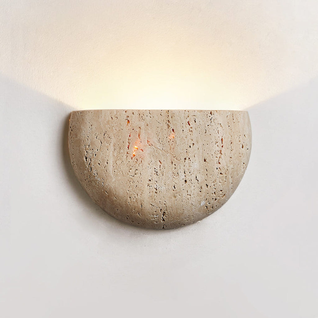 Modern Travertine Stone Wall Light for Living Room — Ashbury Home & Living