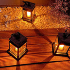 Solar Candle Lantern LED Outdoor Hanging Light Flameless Candle Lamp with Clip Hook Waterproof Solar Garden Lantern for Patio | Tree and Table