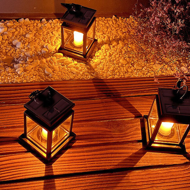 Solar Candle Lantern LED Outdoor Hanging Light Flameless Candle Lamp with Clip Hook Waterproof Solar Garden Lantern for Patio | Tree and Table