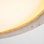 Modern Travertine Flush Mount Ceiling Light With Slim Profile — Ashbury Home & Living