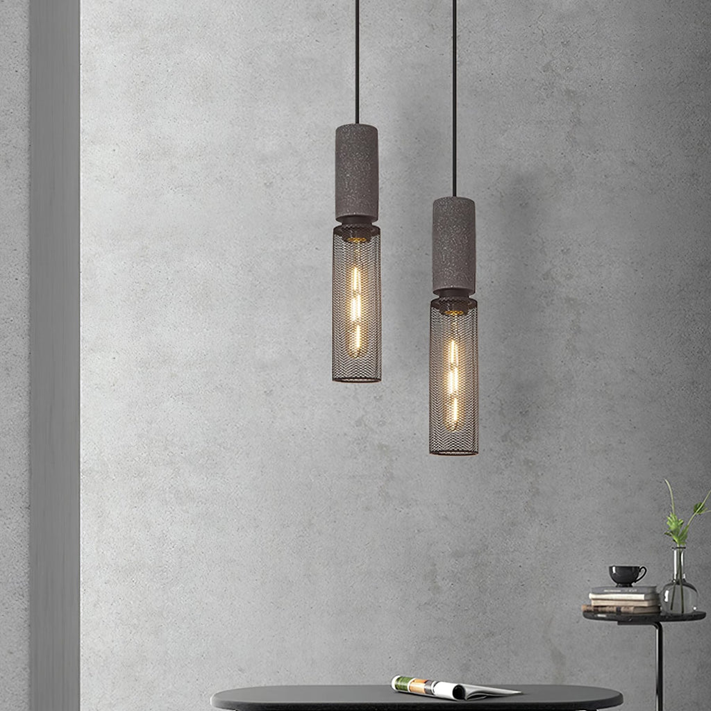 Industrial Concrete Pendant Light With Warm LED Glow — Ashbury Home & Living