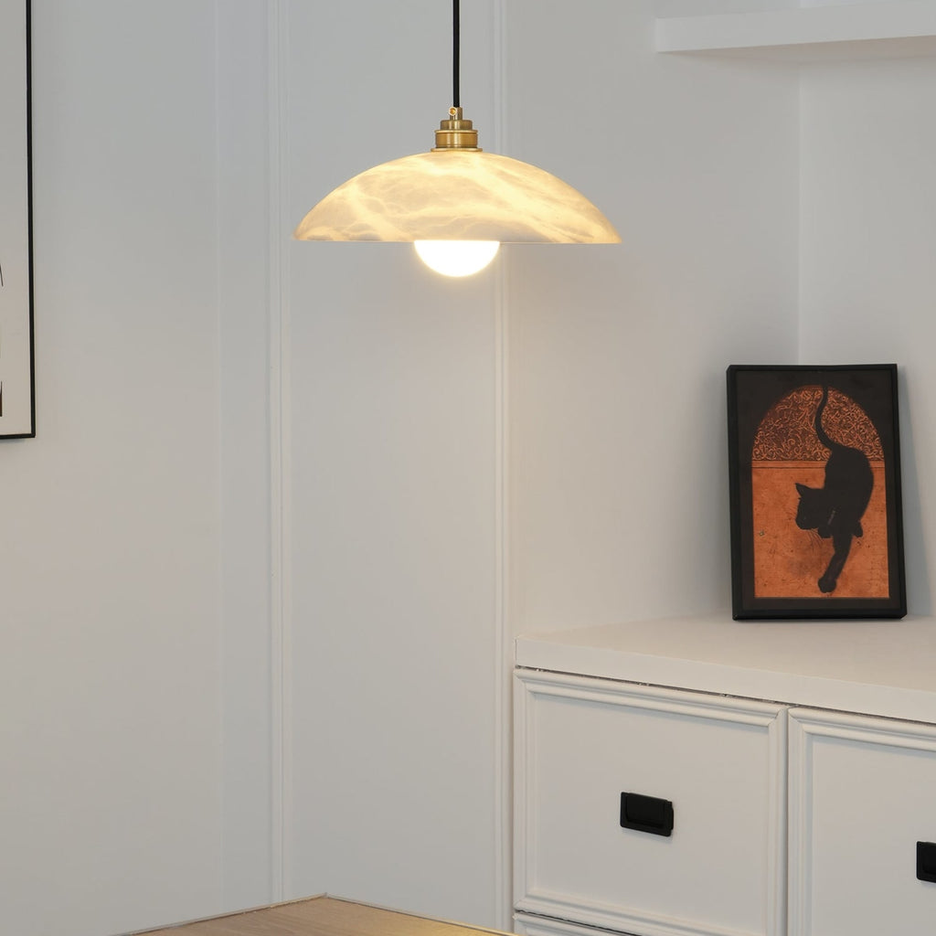 Modern Marble and Copper Pendant Light for Dining Room — Ashbury Home & Living