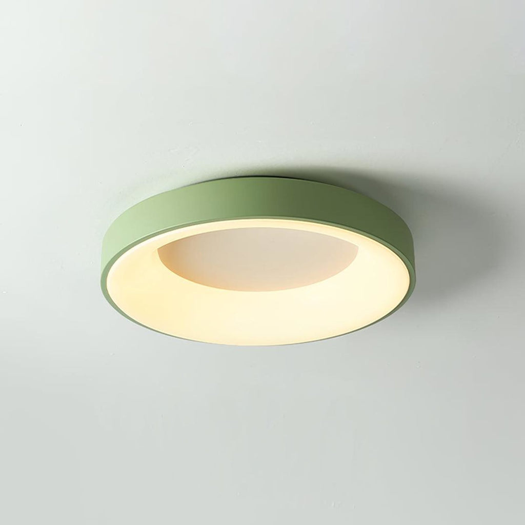 Modern Wrought Iron Flush Mount Ceiling Light With Tri-Colour LED Glow — Ashbury Home & Living