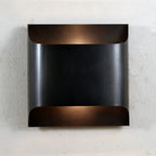 Modern Brass Wall Light With Warm LED Glow for Living Room in Matte Black — Ashbury Home & Living