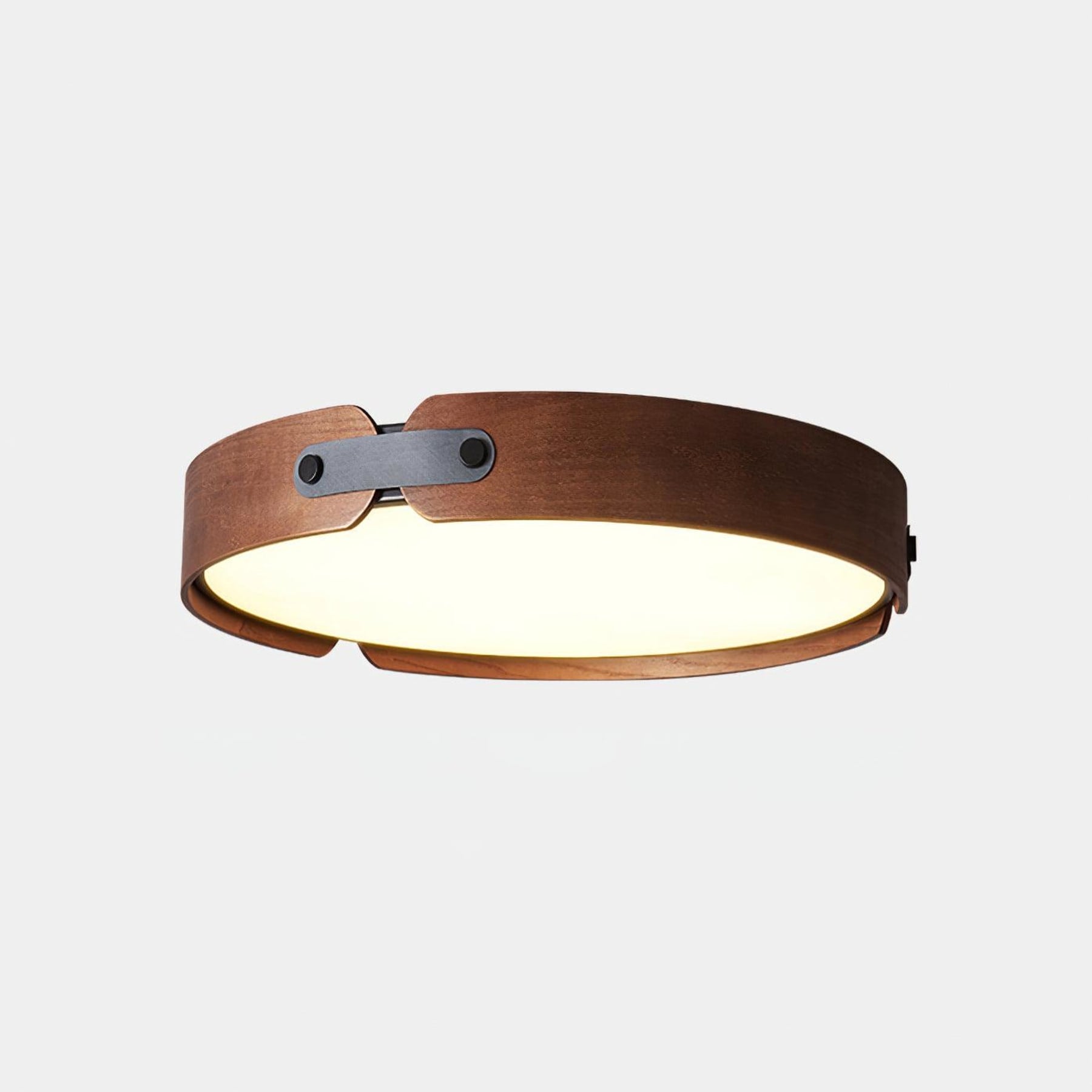 Scandinavian Wood Flush Mount Ceiling Light With Slim Low-Profile Design — Ashbury Home & Living