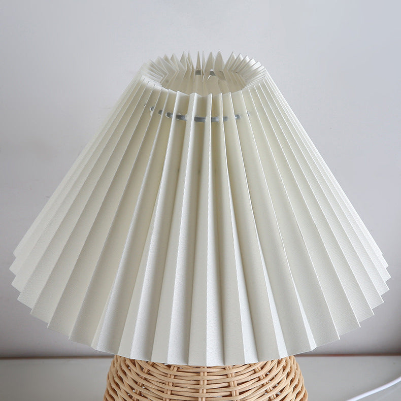 Bohemian Rattan Table Lamp With Tri-Colour Warm Light — Ashbury Home & Living