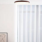Scandinavian Wood-Effect Flush Mount Ceiling Light With Tri-Colour Glow — Ashbury Home & Living