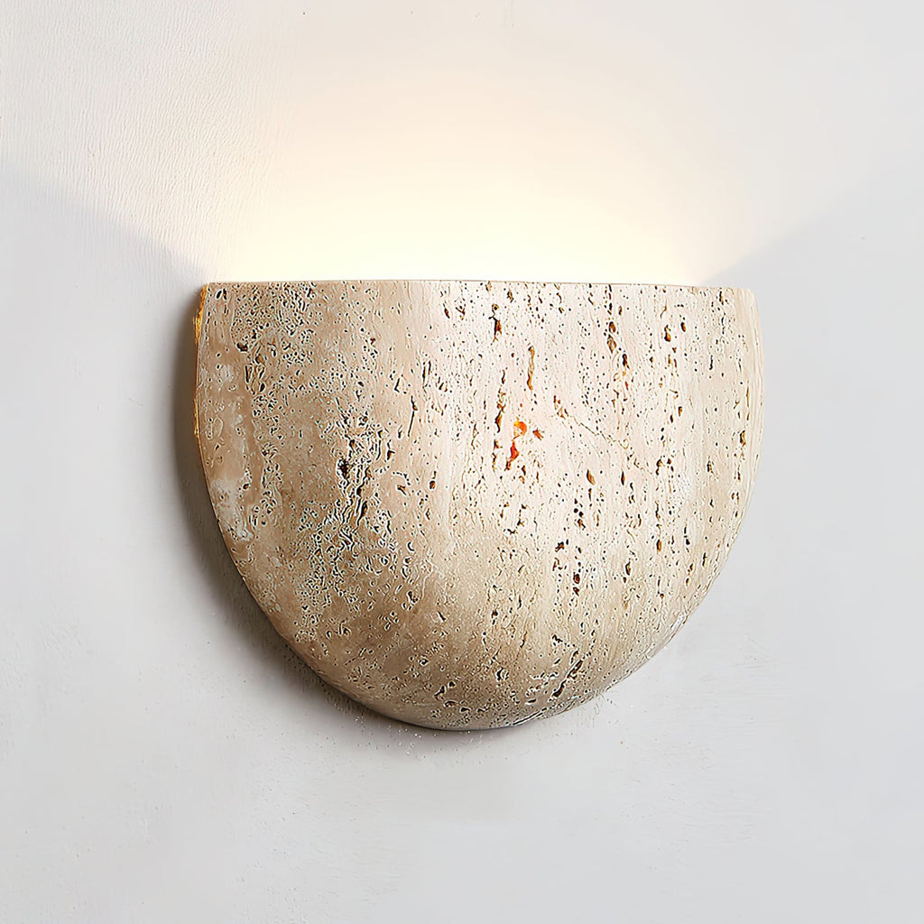 Modern Travertine Stone Wall Light for Living Room — Ashbury Home & Living