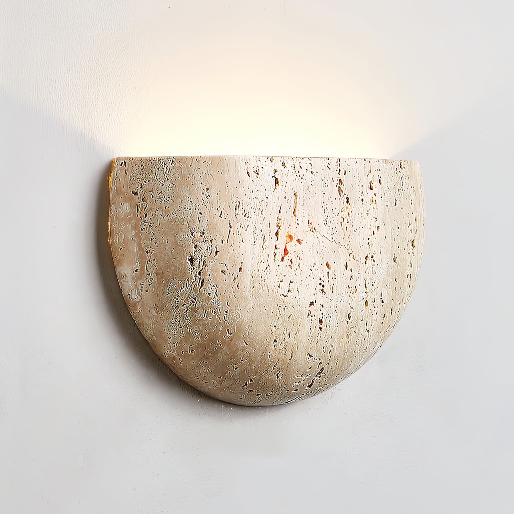 Modern Travertine Stone Wall Light for Living Room — Ashbury Home & Living