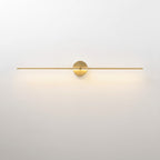 Minimalist Metal Linear Wall Light With Warm LED Glow in Gold — Ashbury Home & Living