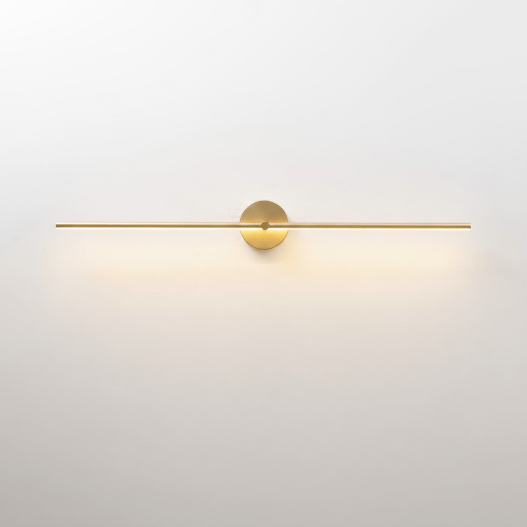 Minimalist Metal Linear Wall Light With Warm LED Glow in Gold — Ashbury Home & Living