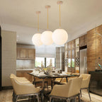 Globe Glass Pendant Light With Adjustable Cord