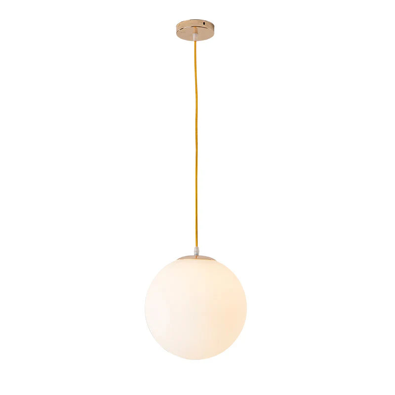 Globe Glass Pendant Light With Adjustable Cord